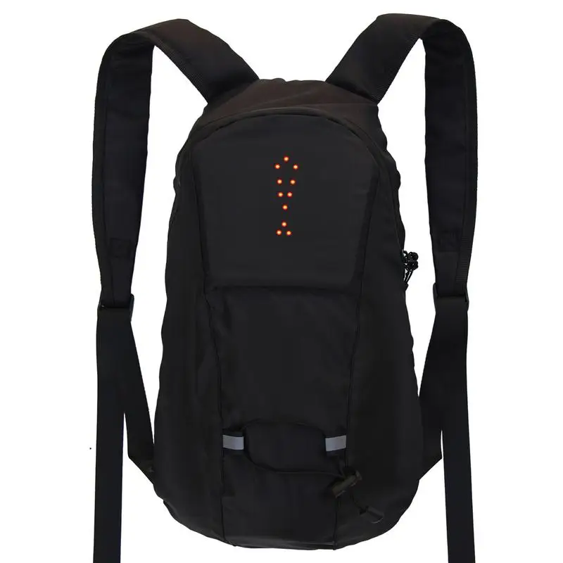 

15L Waterproof LED Reflective Illuminated Backpack USB Charging With Light Remote Control Direction Indicator For Night Cycling