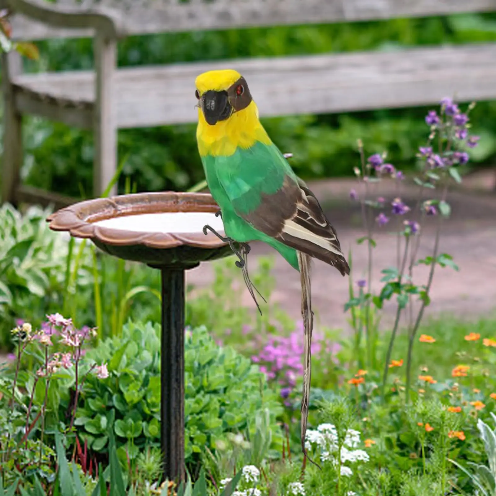 

Lifelike Feather Parrot Home Garden Foam Bird with Claw Budgie Macaw Artificial Birds for Wall Patio Party Landscape Outside