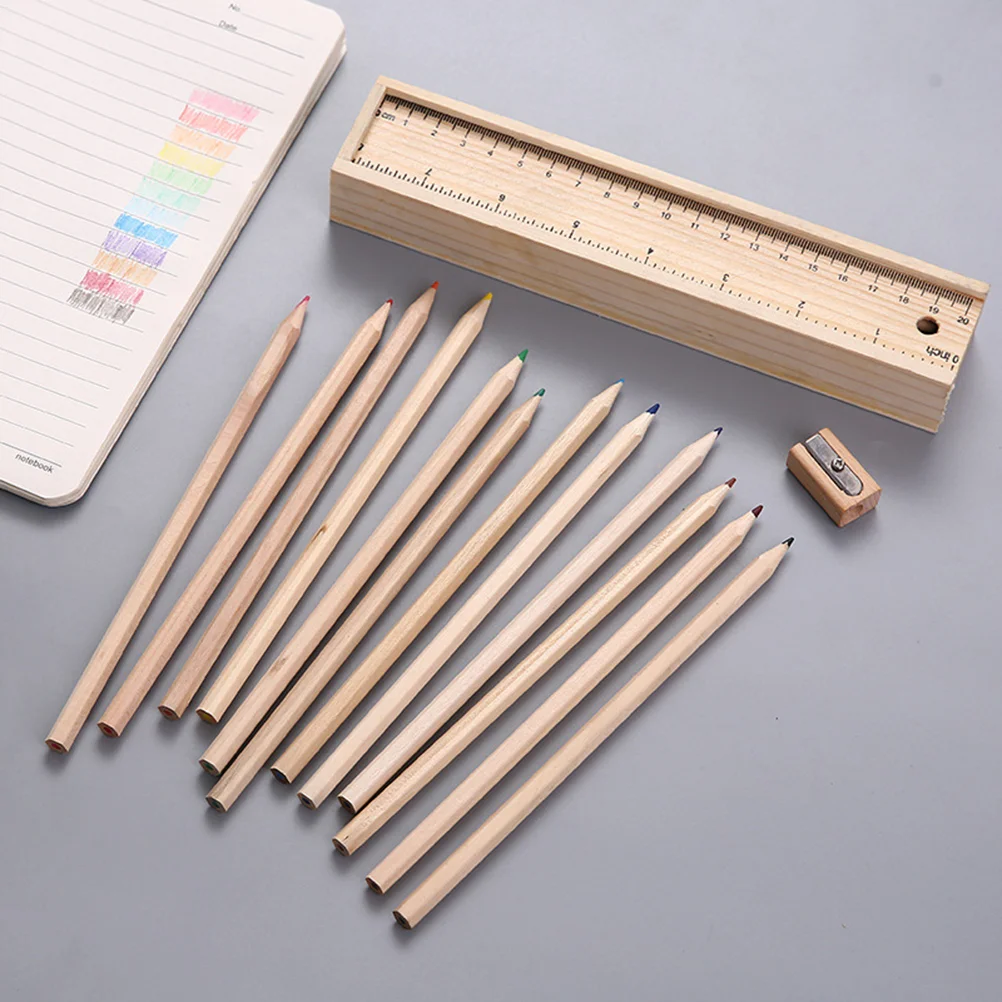 

Креативная коробка для ручек с выдвижными ящиками, портативная деревянная фоторучка, простое хранение канцелярских принадлежностей для школьников и детей
