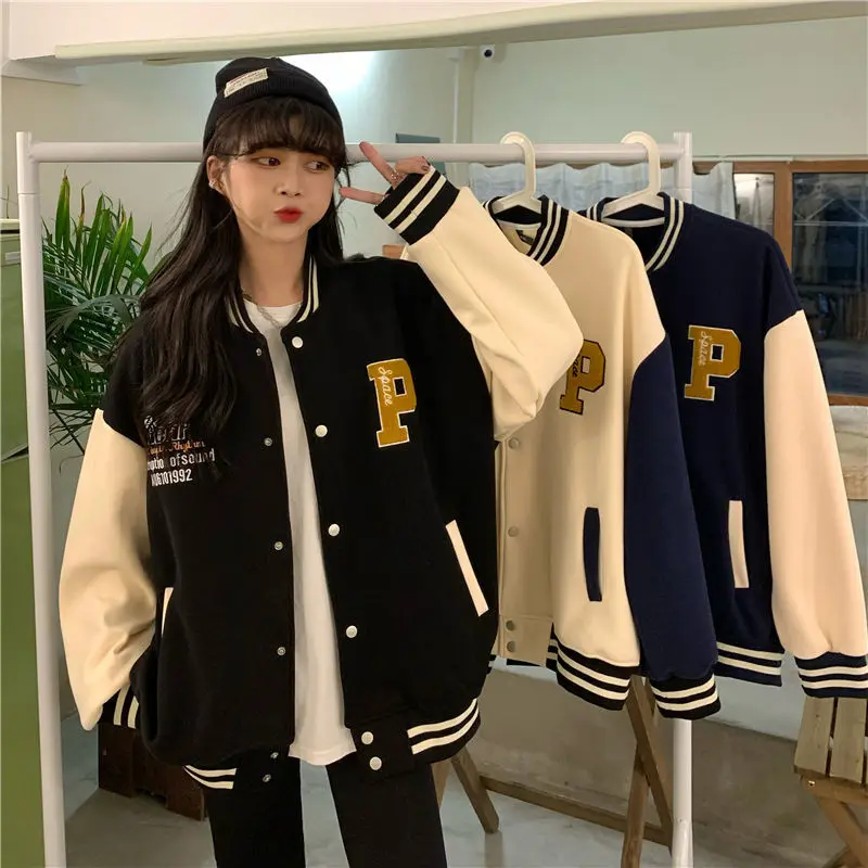2022 куртка для бейсбольной униформы женская зимняя одежда учеников младшей и