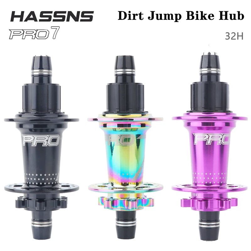 Фото Велосипедная задняя втулка HASSNS Noisy Cube Pro 7 Freehub MTB, 32 отверстия, для дёрт-джампинга, 15*100/10*135 мм, велосипедные втулки №1