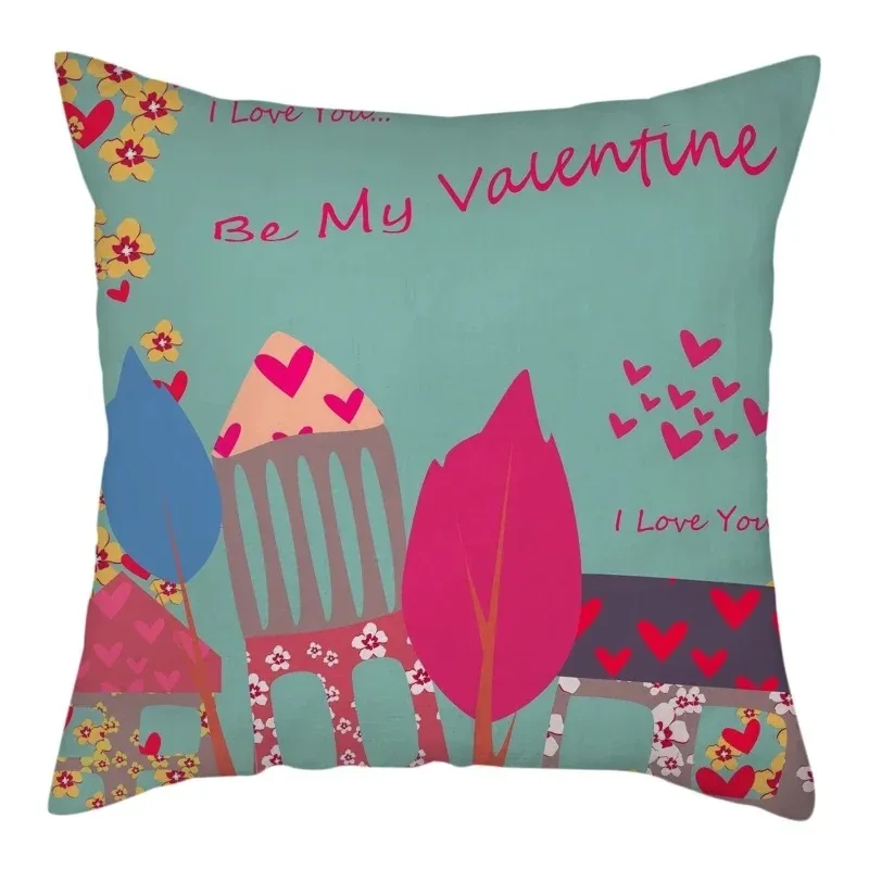 Подарок на День святого Валентина декоративная наволочка из полиэстера чехол