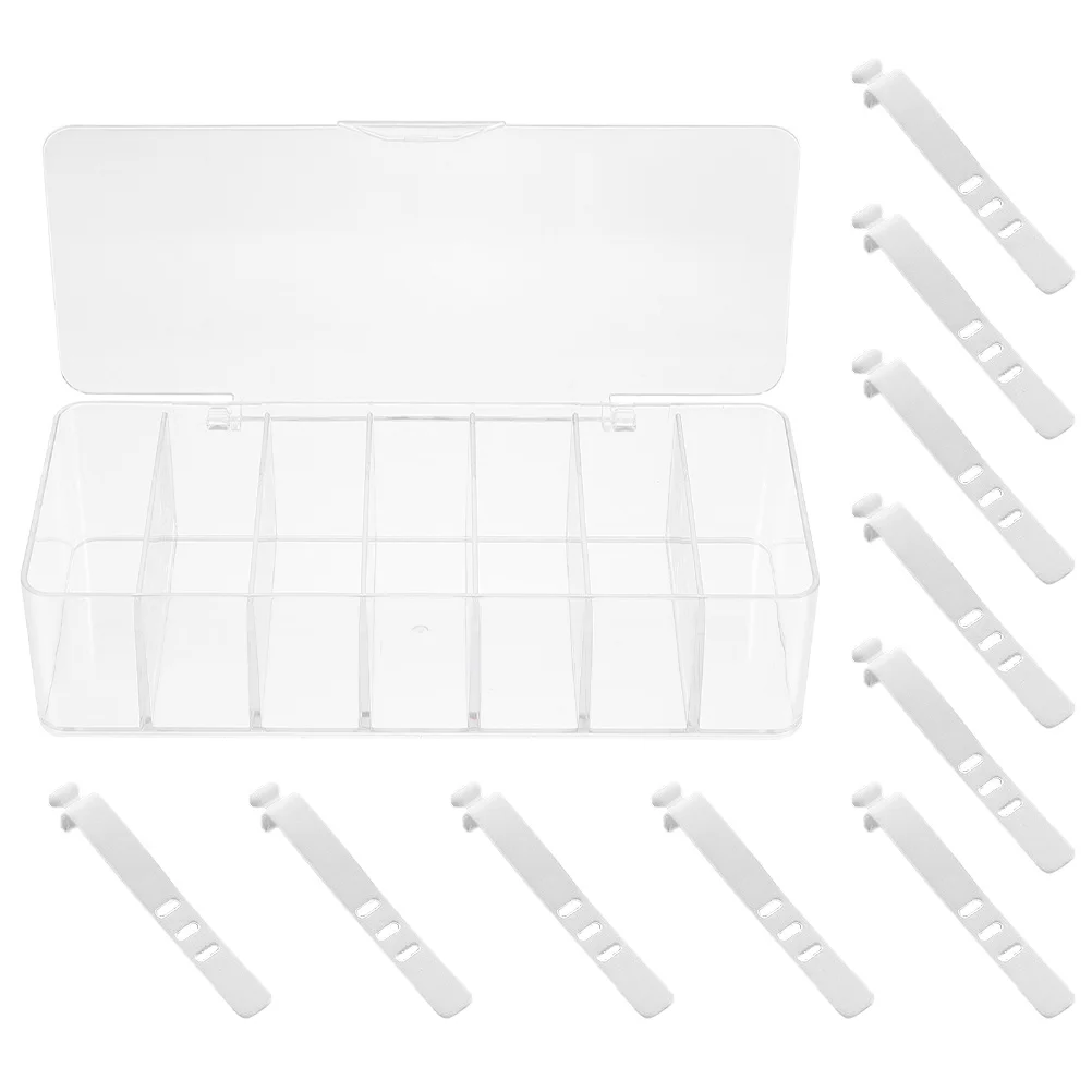 

Data Cable Storage Cord Compartment Box Headphones Holder Desk Organizer Ps Home Travel Clear Container Lid