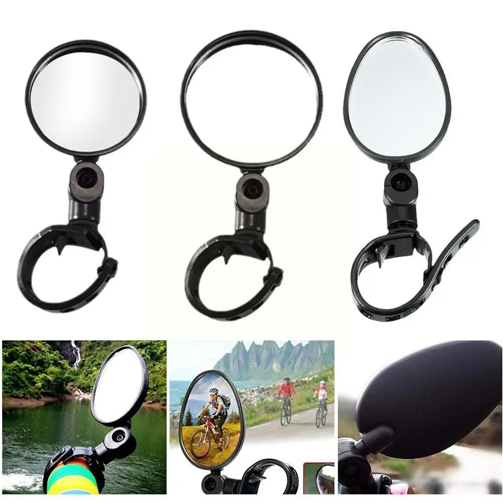 

1PCS Universal Bicycle Rearview Mirror Adjustable Rotate Wide-Angle Cycling Rear View Mirrors For MTB Road Bicycle Accessor I2G1