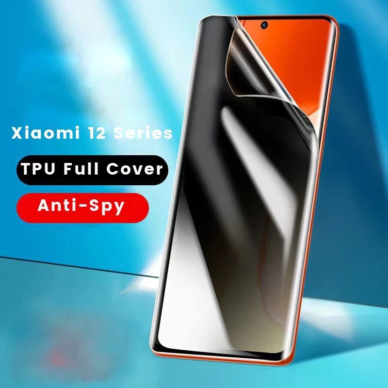 

2 Pack For Xiaomi Mi 12/12X Anti-peeping Privacy Screen Protector Mobile Phone Full Coverage Hydrogel Film For Mi 12 Pro
