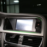 car styling carbon fiber center gps navigator outer frame trim for audi a4 b8 2009 2010 2011 2012 2013 2014 2015 2016