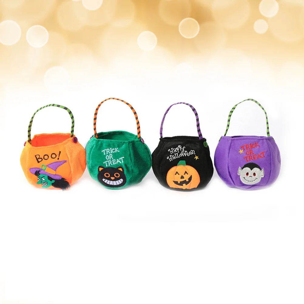 

4PCS Felt Cloth Practical Portable Gift Bags for Candies Chocolate Party