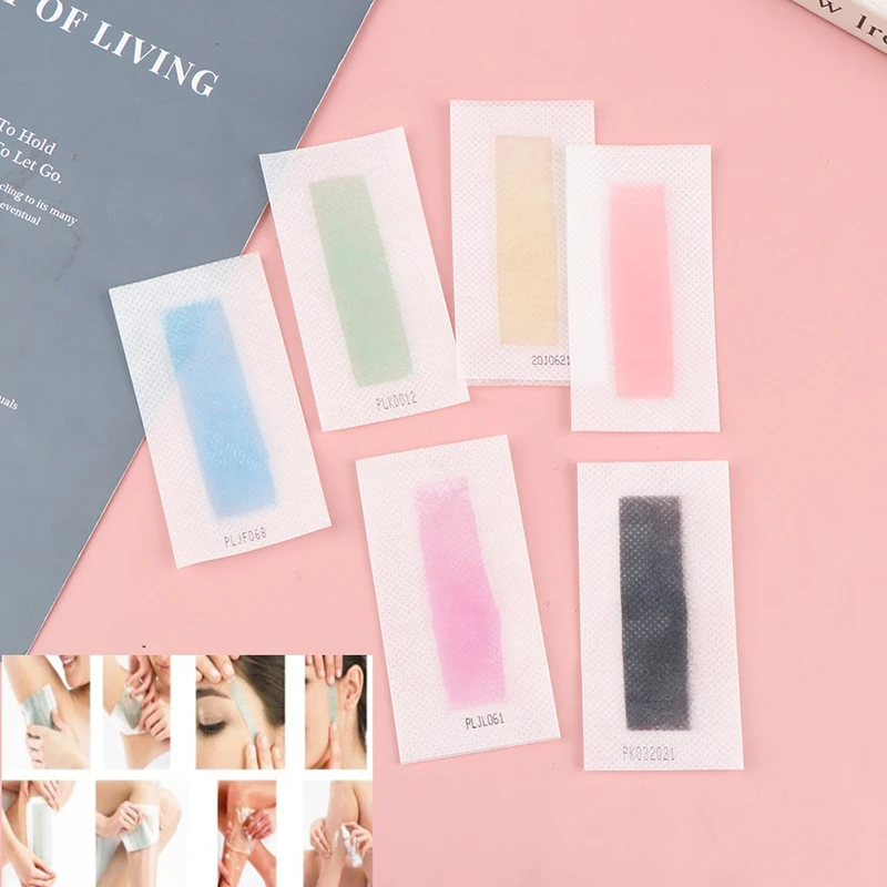 

10Pcs Hair Removal Wax Strips Waxing Wipe Sticker for Face Leg Lip Eyebrow