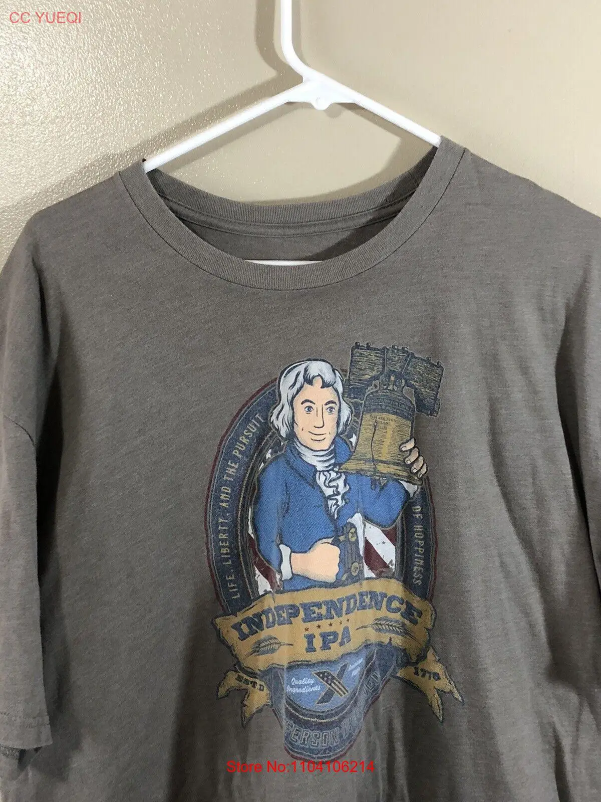 Футболка Independence IPA Beer 2xl Life Liberty And The Pursuit Of HOPPINESS США