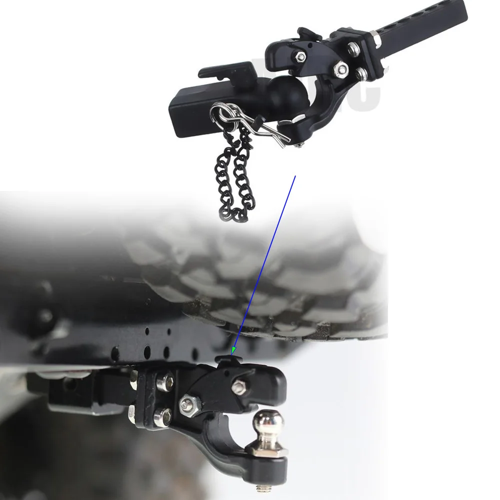 

Metal Trailer Tow Hook for 1/10 RC Crawler TRX4 TRX-6 Axial SCX10 90046 Redcat Upgrade Parts
