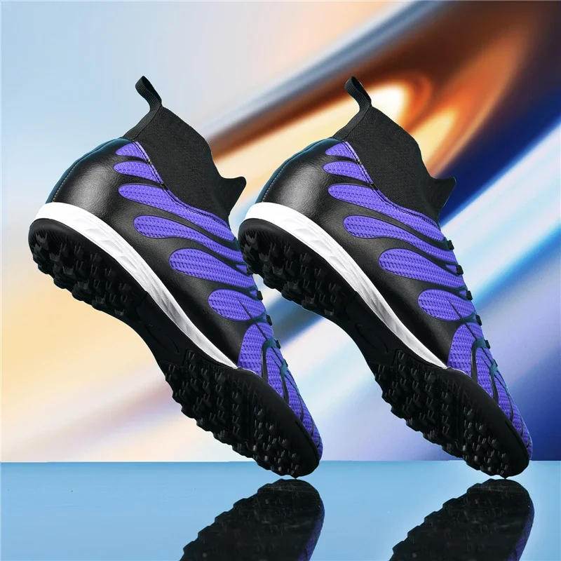 2024 Men's Soccer Shoes Large Size Ultralight Football Boots Boys Sneakers Non-Slip AG/TF Cleats Ankle Unisex