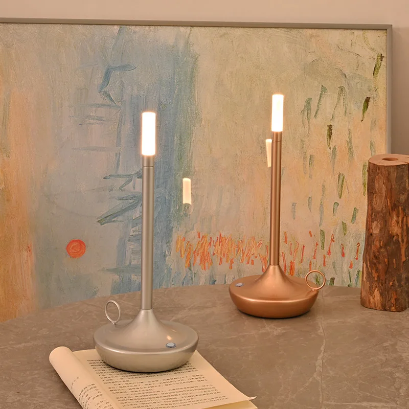 

Rechargeable Table Candle lamp For Bedroom Touch Office Restaurant Study Reading Desk USB-C Lights Creative Room Decoration