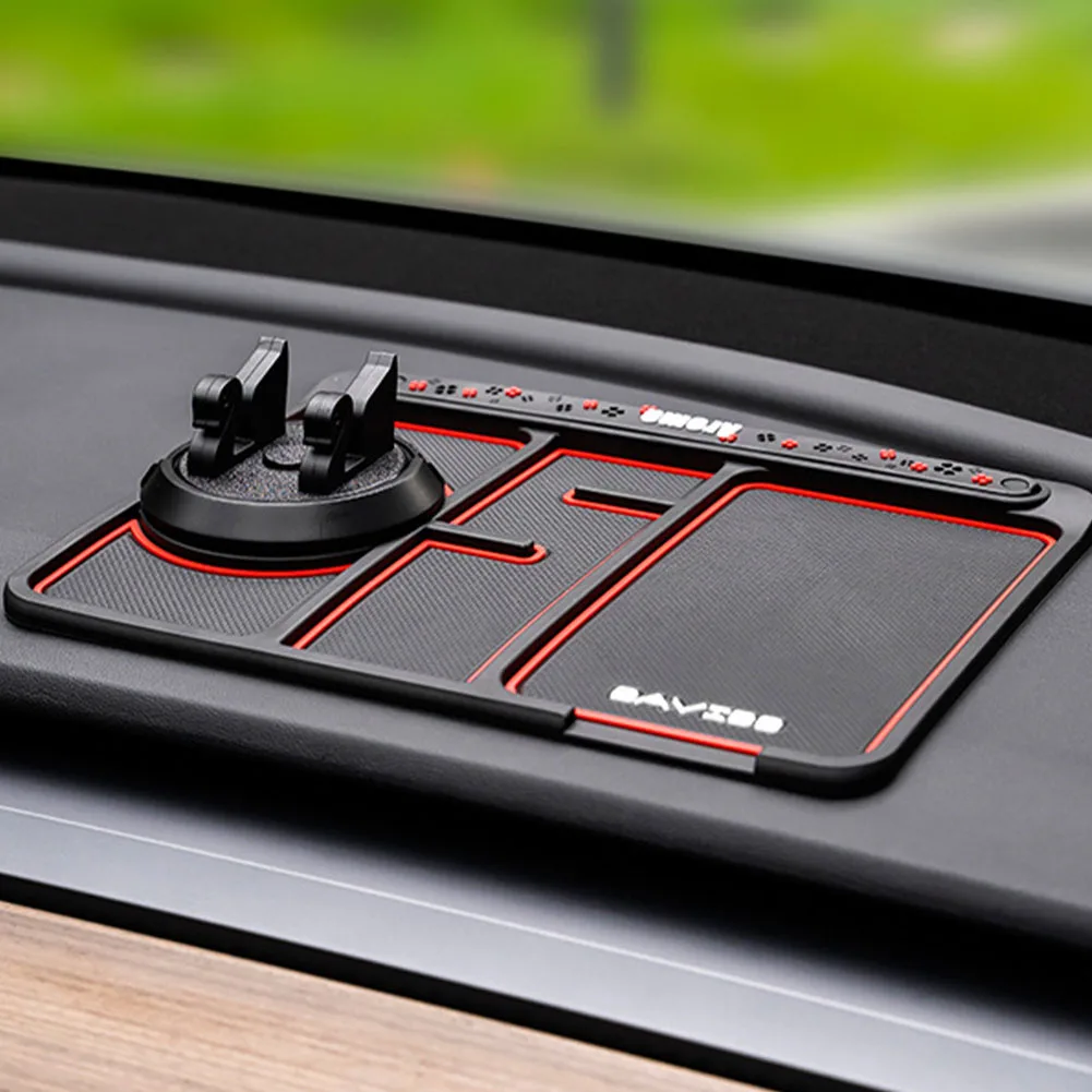 Car Anti-Slip Mat 4 In 1 Auto Phone Holder Non Slip Sticky Anti Slide Dash Mount Parking Number Card Pad Gadget | Автомобили и
