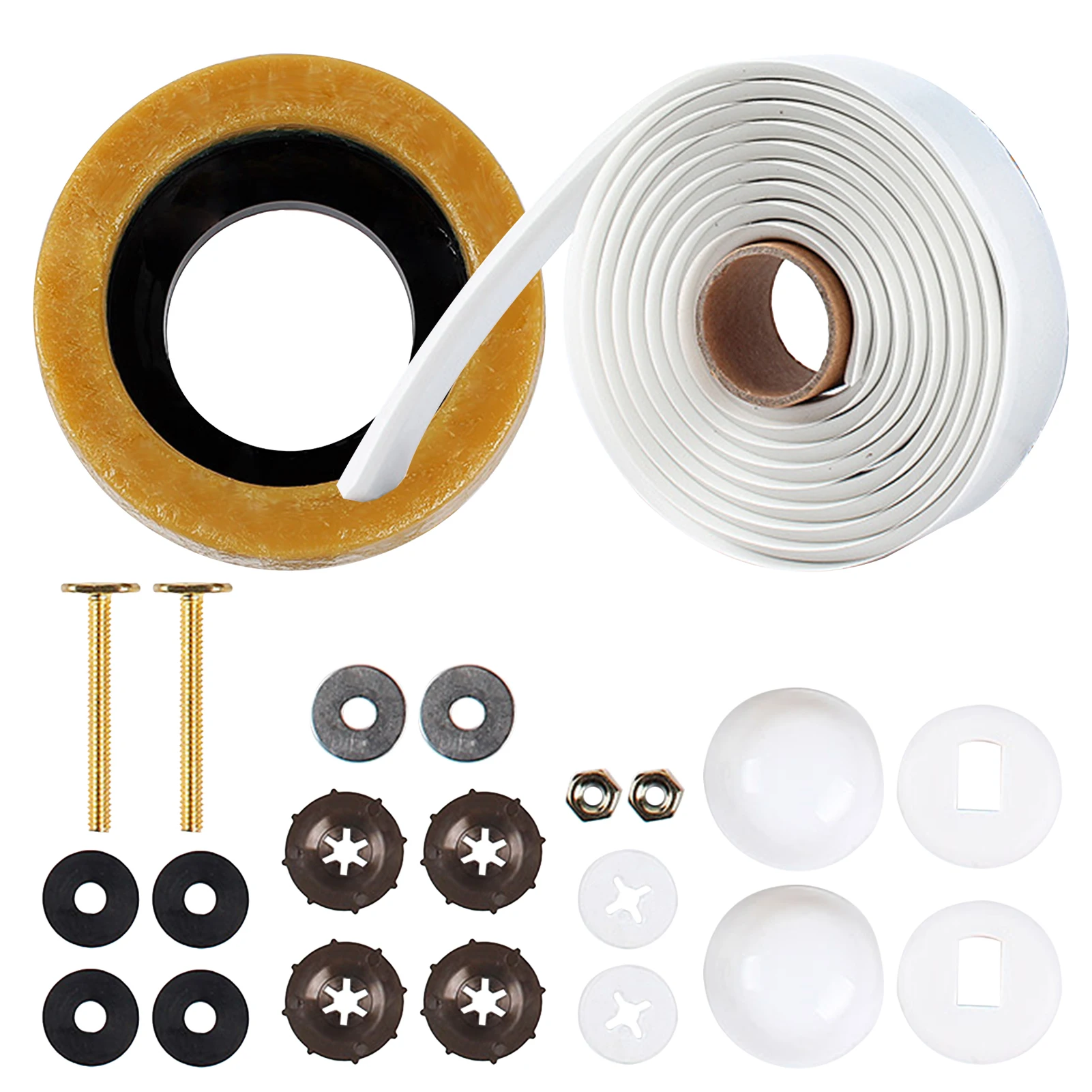 

Easy Install With Flange Bolts Leak Proof Sealing Universal Hotel Toilet Ring Kit Fixed Accessories Home Outlet Professional