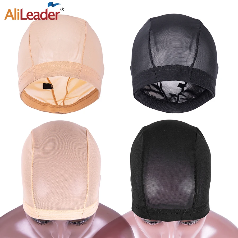 

20Pcs/Lot Wig Cap S/M/L Dome Mesh Wig Cap For Making Wig Weaving Cap Hairnet Stretchable Wig Cap Spandex Dome Cap Beige Black