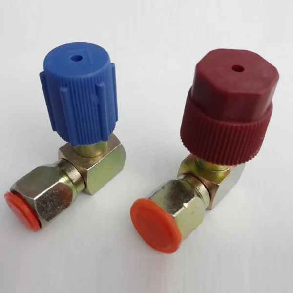 

2PCS A/C H+L Side Coupler R12 To R134a Adapter 90 degrees Quick Connector