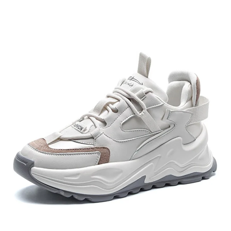 

Spring Autumn Flat Platform Sneakers Women Chunky Shoes Fashion Lace-up Comfortable Thick Bottom Casual Shoes for Women