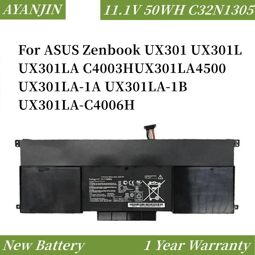 

C32N1305 11.1V 50WH Laptop Battery For ASUS Zenbook UX301 UX301L UX301LA C4003HUX301LA4500 UX301LA-1A UX301LA-1B UX301LA-C4006H