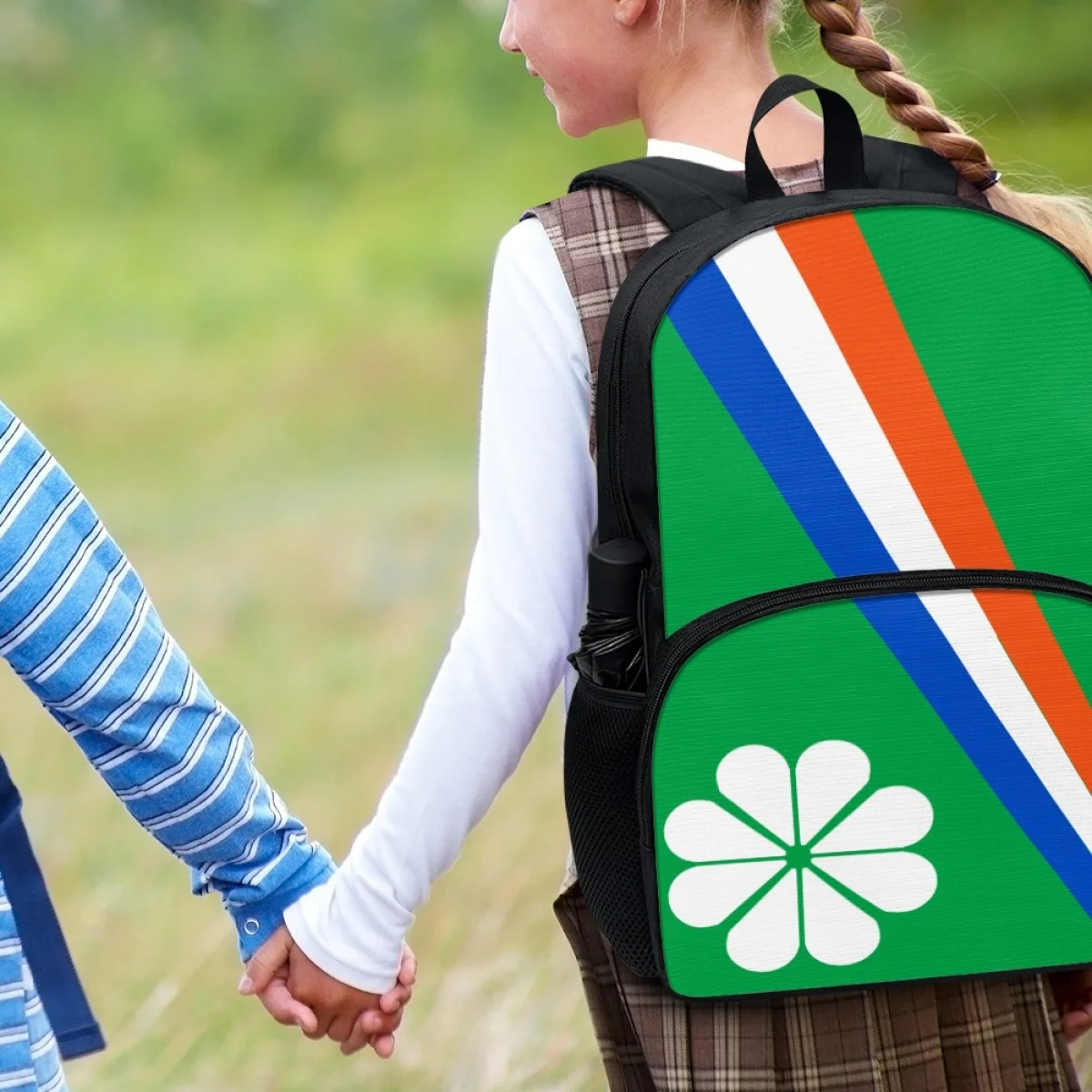 FORUDESIGNS Marshall Islands Style Backpacks Fashionable 17 Inch Double Layer Schoolbags Multi Pockets Bookbags Students