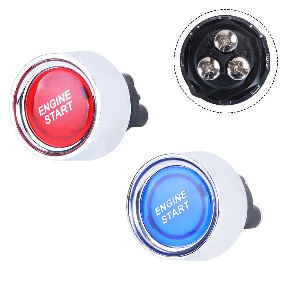 

Car Engine Start 50A Push Button Switch Keyless Switch Button DC 12V/24V Racing Start Button Switch Ignition Car Accessories