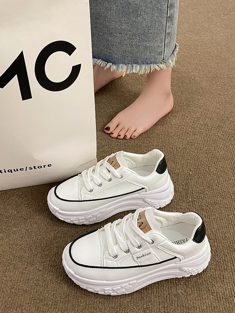 

Кроссовки женские универсальные на платформе, спортивная обувь с круглым носком, криперы, повседневные, для осени и зимы