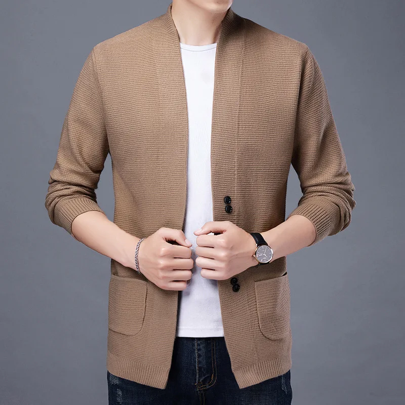 

New Fashion Cardigan Men's Knit Winter Coats Business Casual Jackets Male Tops Man Coat Size M-3Xl Knitwear
