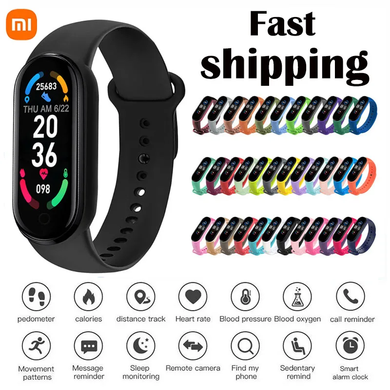 

Xiaomi Band M6 Smart Watch Women Waterproof Fitness Bracelet Sports Heart Rate Sleep Tracker Smart Watches Men For Android IOS
