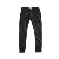 men jeans spring and autumn retro straight fit hipster jeans for men and women full length trousers black denim pants