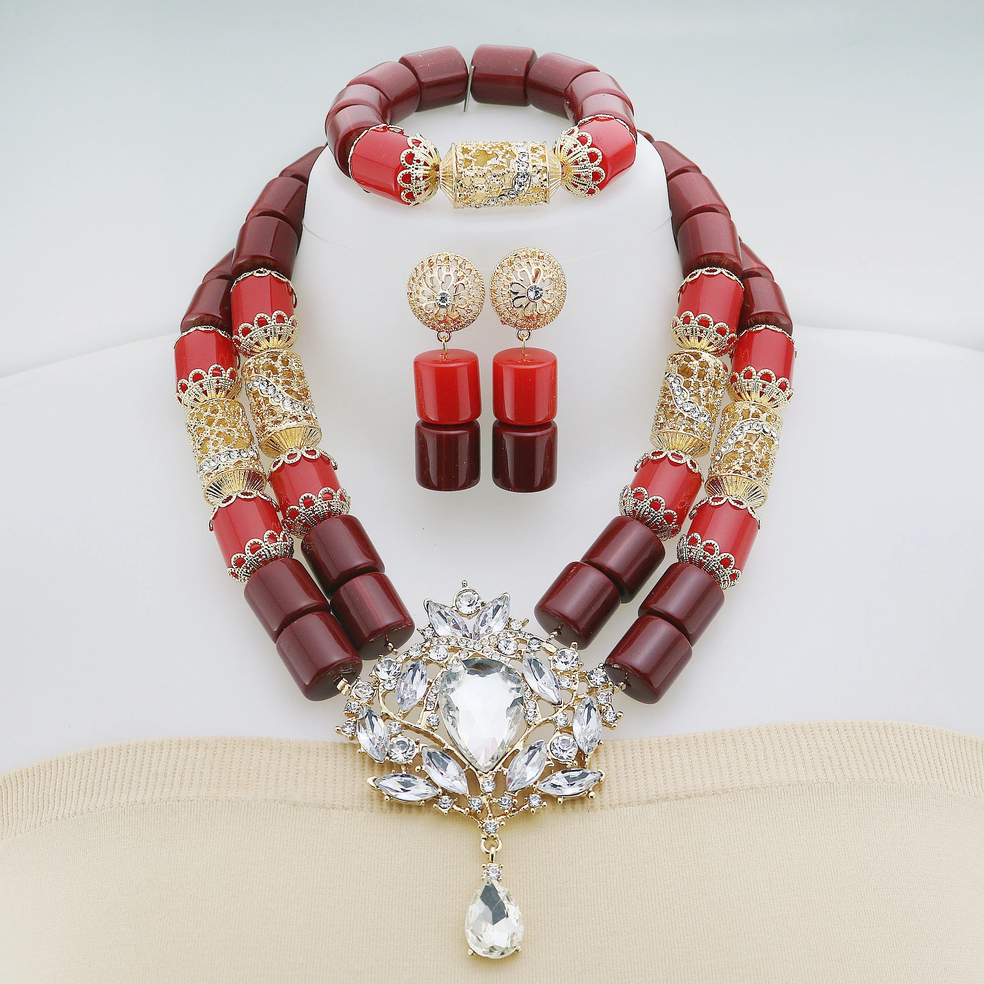Новый дизайн африканский свадебный комплект ювелирных изделий высокое качество