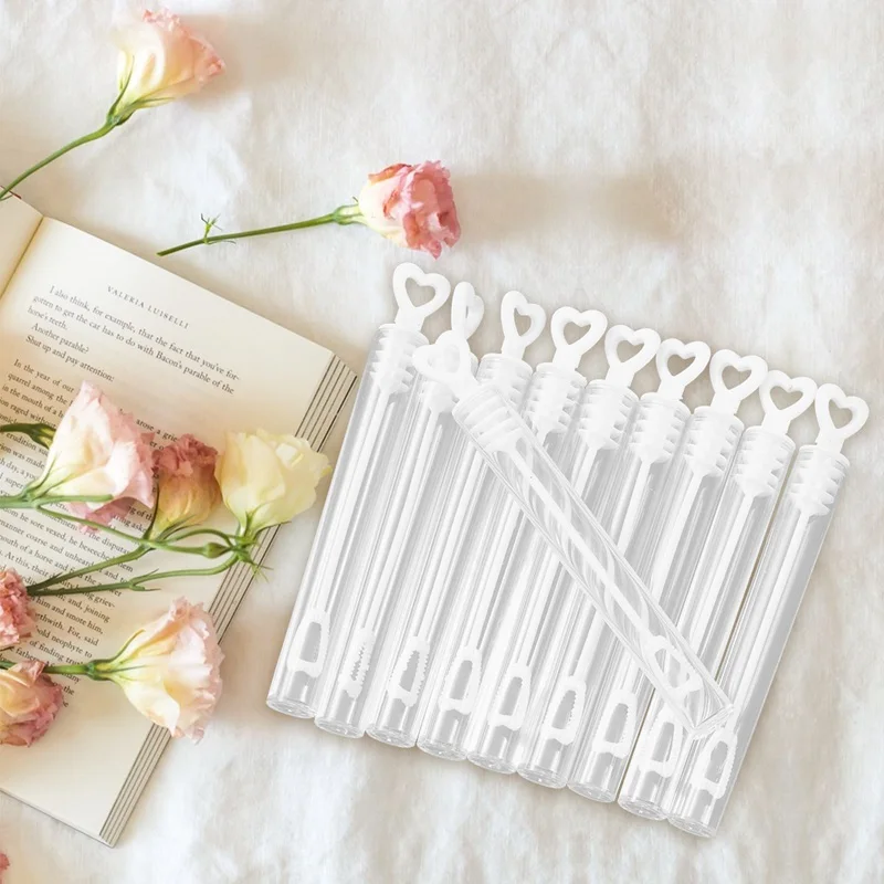 

10/20Pcs Love Heart Wand Tube Bubble Soap Bottle Wedding Gifts for Guests Birthday Party Decoration Baby Shower Favors Kids Toys