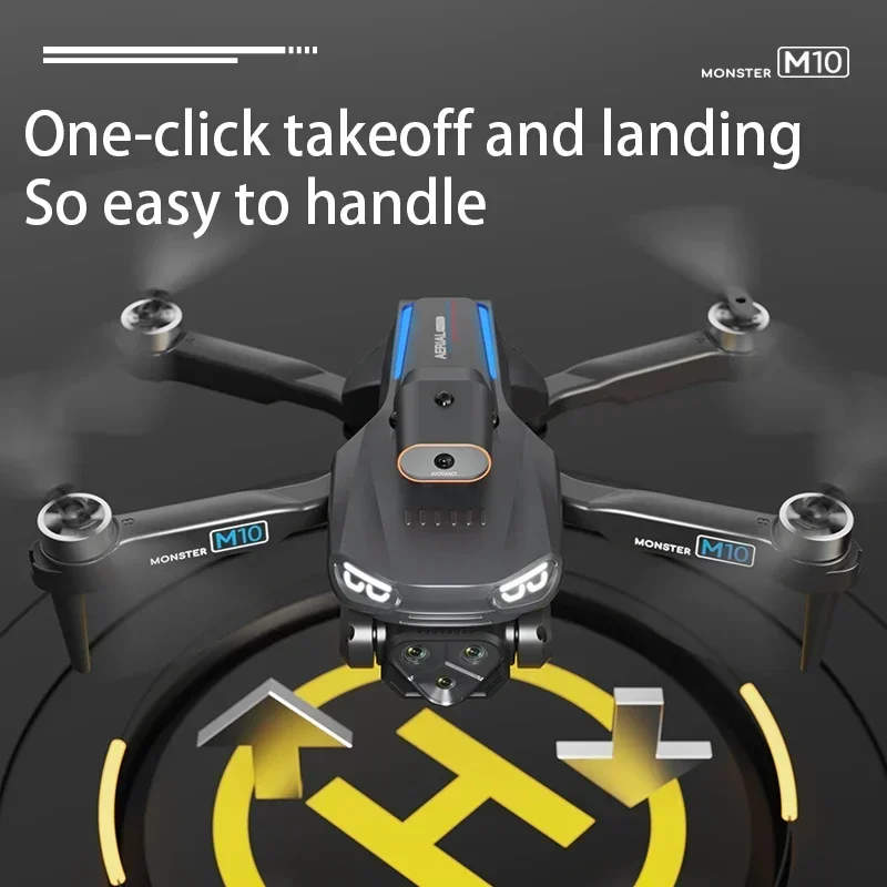 Профессиональный бесщеточный Квадрокоптер с тройной Камерой 8K HD для Xiaomi M10 Drone