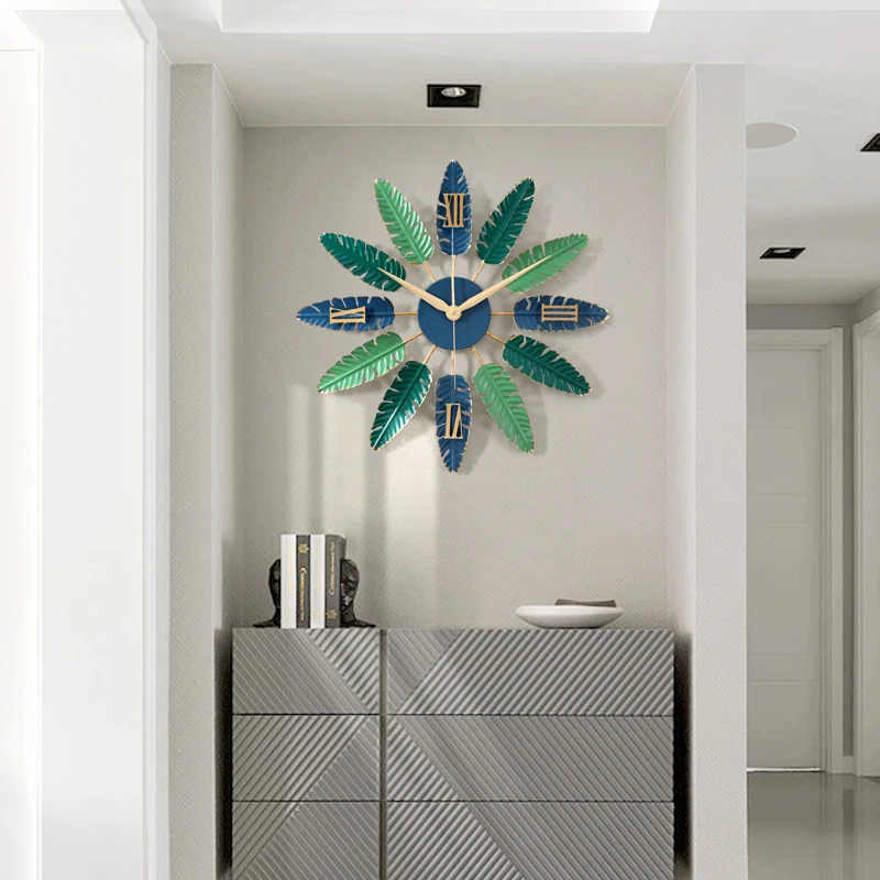 

Nordic minimalist living room wall clock atmosphere fashion trend personality creative home mute art wall decor home decor