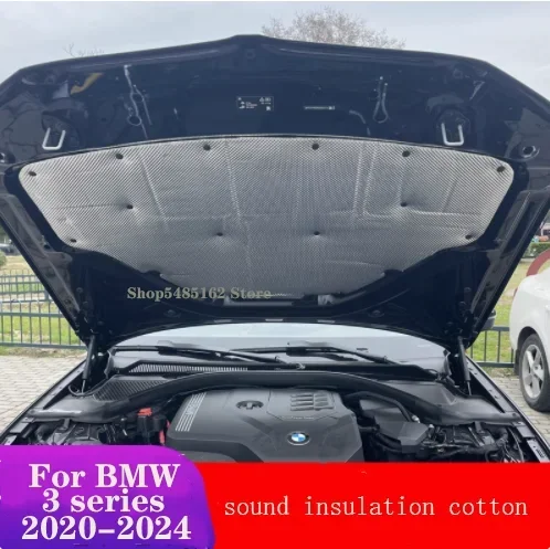 Звукоизоляция капота автомобиля хлопок для BMW 3 серии G20 G28 2020 2021 2022 2023 2024 передняя