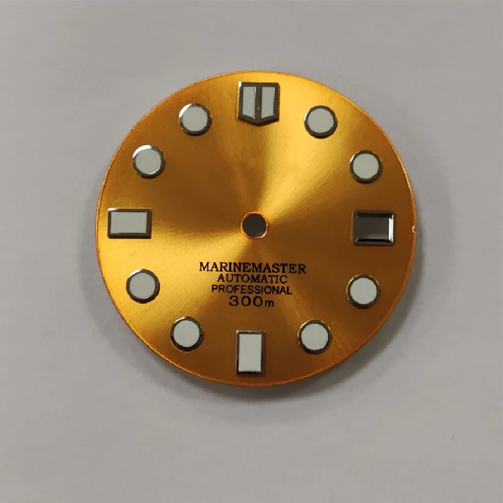 Sunburst dial red yellow with Japanese C3/BGW9 luminous fit SKX007/009 MM men's watch MOD NH35/36 movement case accessories