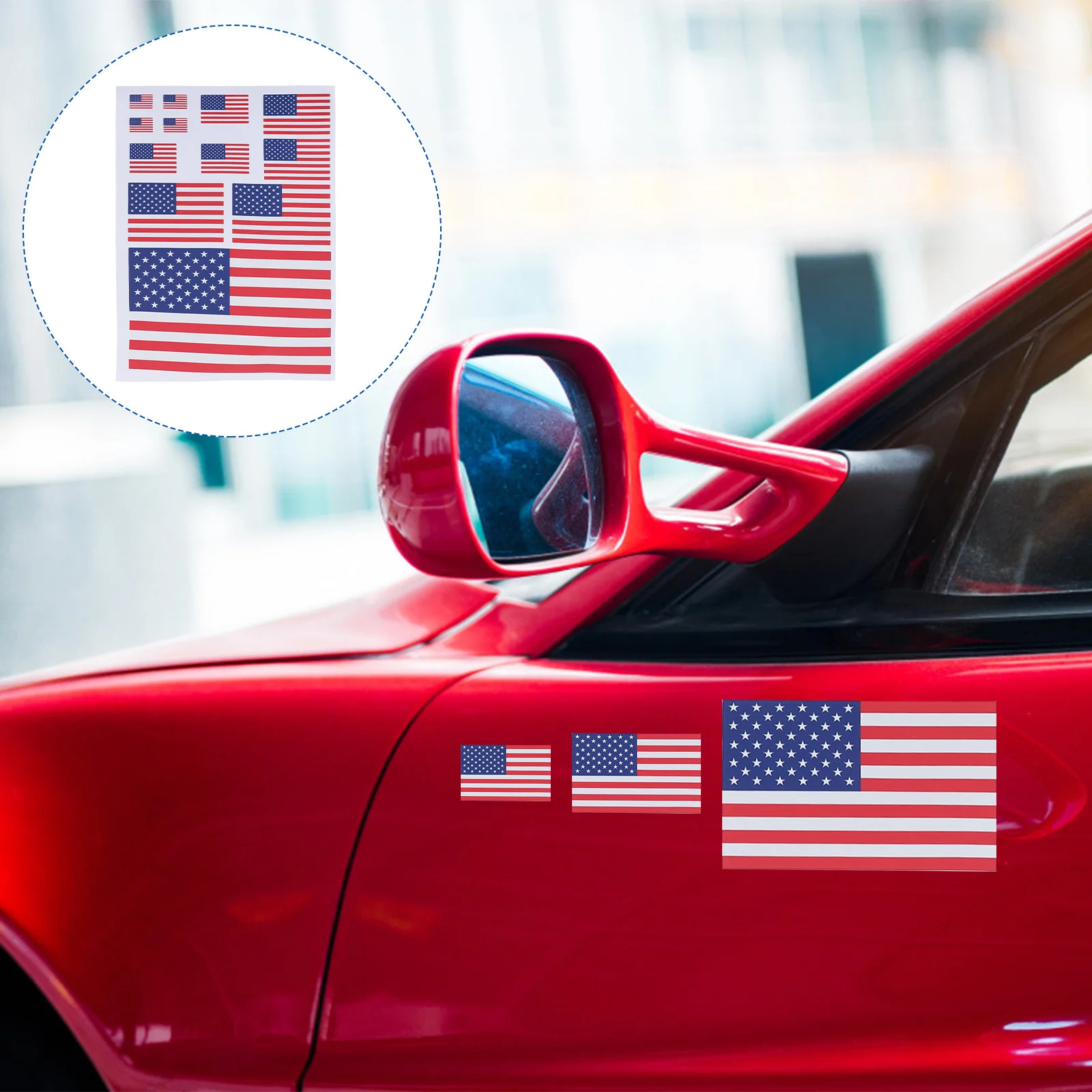 

American Flag Sticker Festival Patriotic Stars Banner USA Car Stickers Copper Plate Stripe Decal