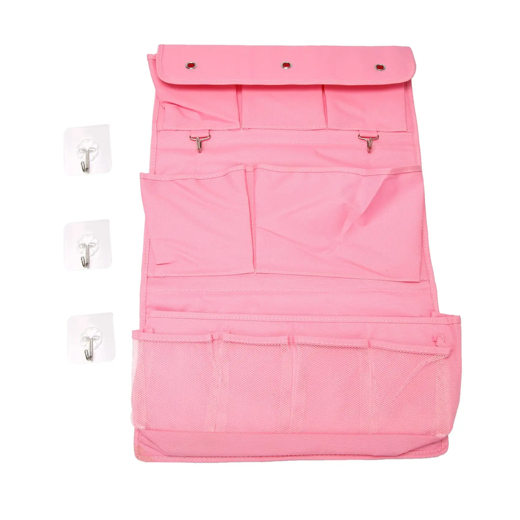 

Multifunction Storage Pockets Wall Hanging Storage Bag Wall Door Organizer Bedroom Bathroom Home Organizer(Pink)