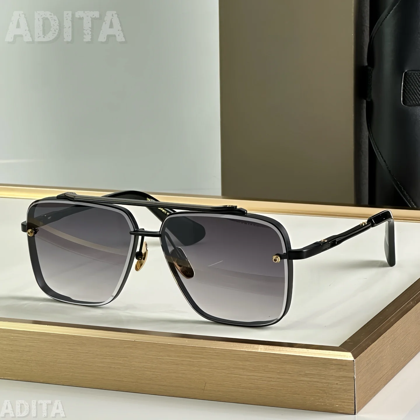 ADITA MACH SIX DT121 Солнцезащитные очки высшего качества для мужчин Классические ретро женские роскошные брендовые модные дизайнерские солнцезащитные очки UV400 с коробкой (art.: 3920d448f0b60) - 3920d448f0b60