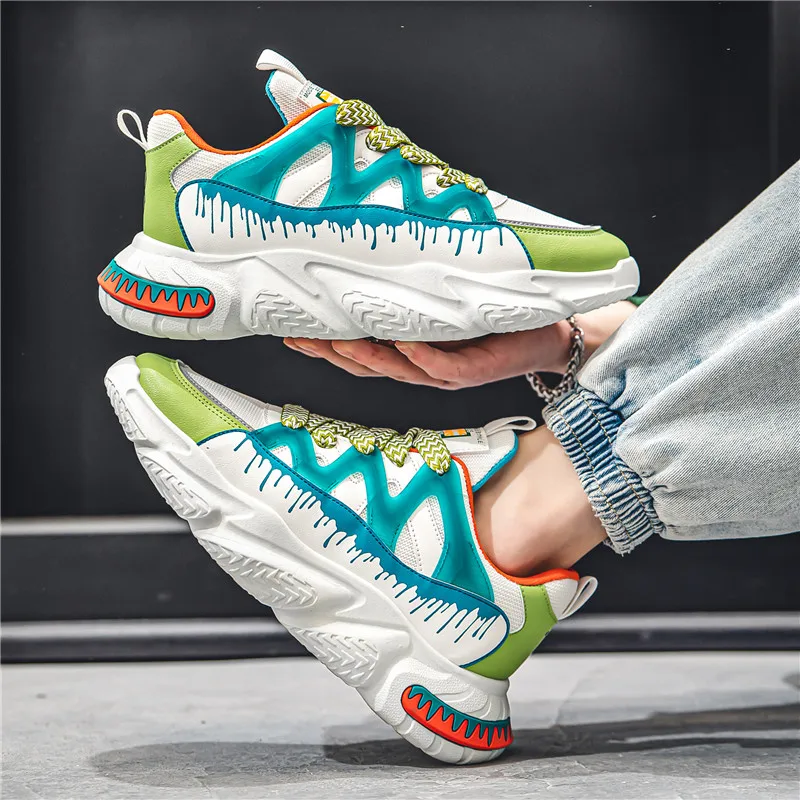 Кроссовки для бега на толстой подошве мужчин и женщин удобные амортизирующие