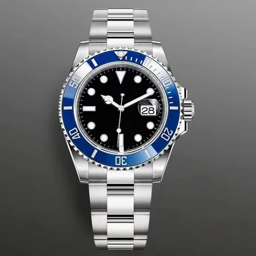 

High-Top Mens Watch Green Ceramic Bezel Sapphire Black Gold Mechanical Automatic Stainless Steel