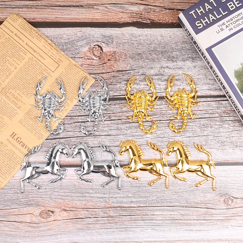 

2pcs Car Styling 3D sticker scorpion fine horse Auto Body Decorative Stickers Home Decor Stickers