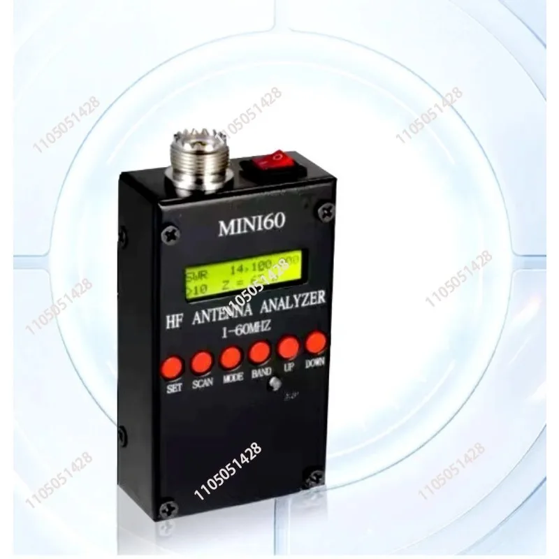 Фото Анализатор антенн Mini Sark100 1-60 МГц для измерения коэффициента стоячих волн + аккумулятор + компьютерное программное обеспечение №1