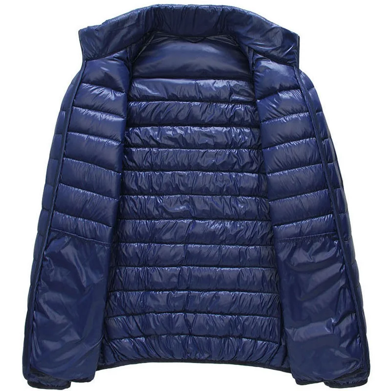 Men Winter Puffer Jacket 2022 New Ultra Light 90% White Duck Down Jackets Casual Portable Winter Coat for Men 4XL 5XL 6XL
