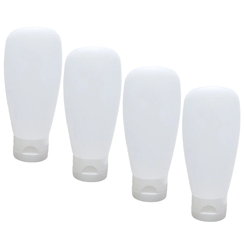 

4 Pcs Travel Makeup Bottle Sanitizing Gel Container Dispensers Mini Plastic Containers Sub Cover