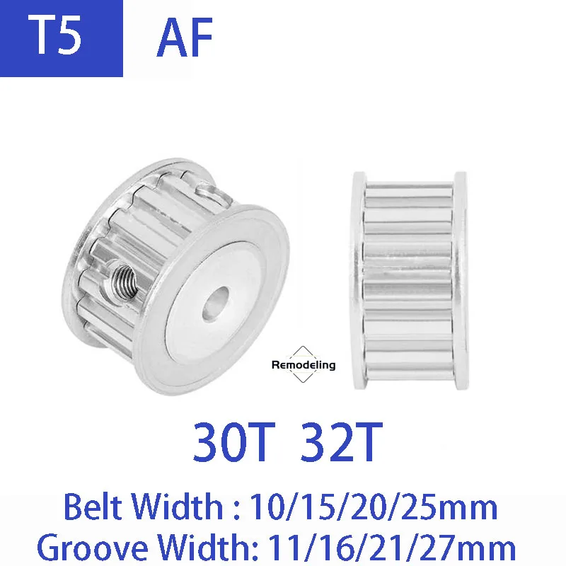 1szt T5 AF Koło pasowe rozrządu Stop aluminium 30T 32T Zęby Synchroniczny pasek koła Szerokość 10/15/20/25mm Otwór 5mm-20mm Skok 5mm