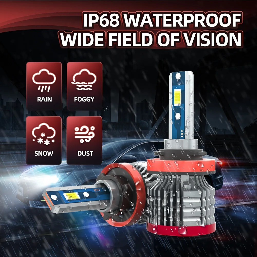 TEENRAM 6500K белая автомобильная лампа H11 противотуманная фара + H9 дальний/ближний