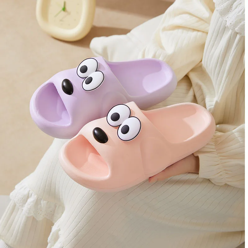 Cute Dog Home Slipper for Women 2023 Summer Spring Kawaii Cartoon Animals Flip Flops Female Casual Shoes EVA Light Sandals