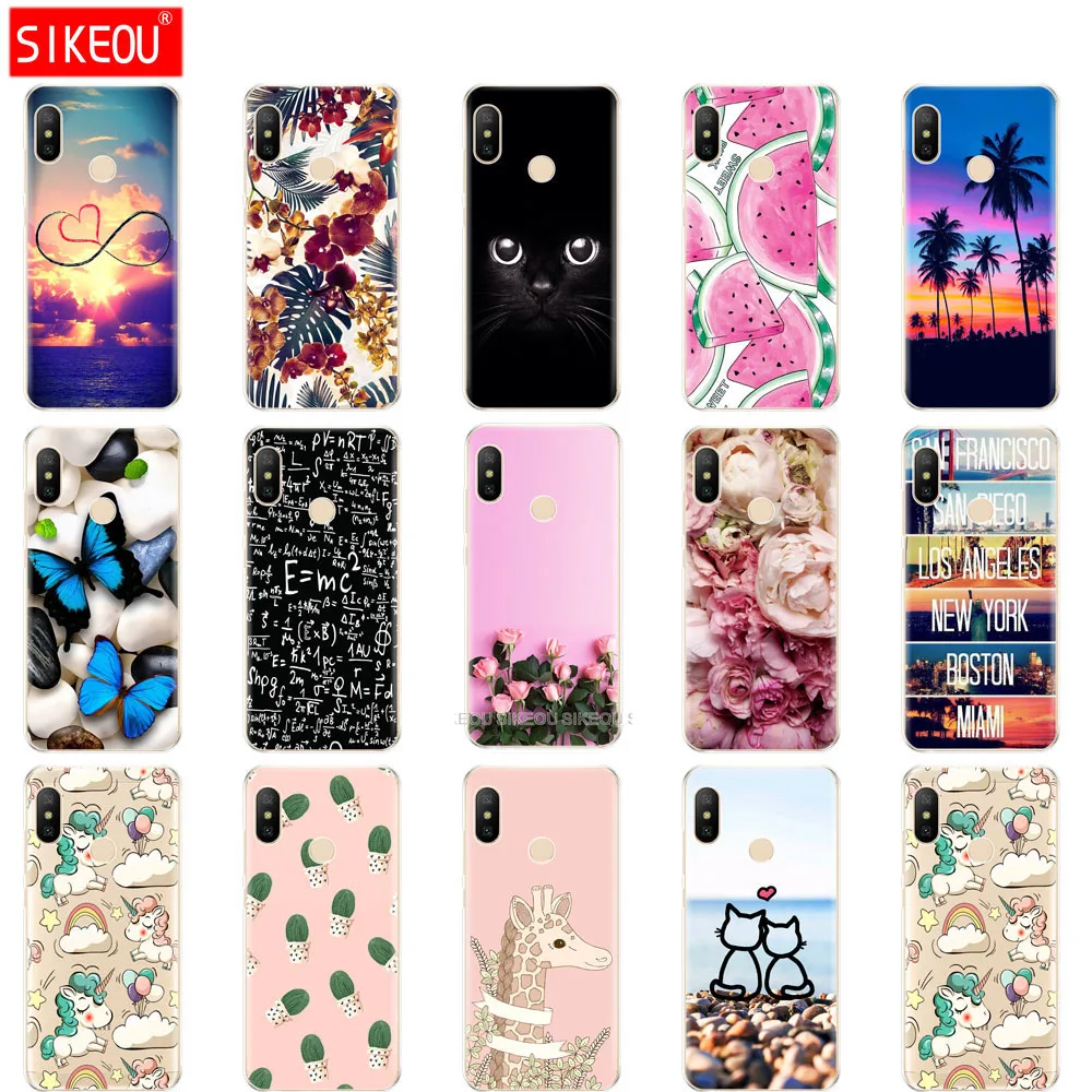 

silicone case for Xiaomi MI A2 LITE Case Soft tpu Back Cover Phone Case For Xiomi MI A2 LITE bumper Coque butterfly