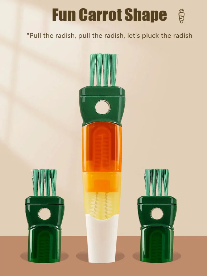 Щетка AllinOne Cup Brush с длинной ручкой для очистки моркови зернистых пазов и соломинок