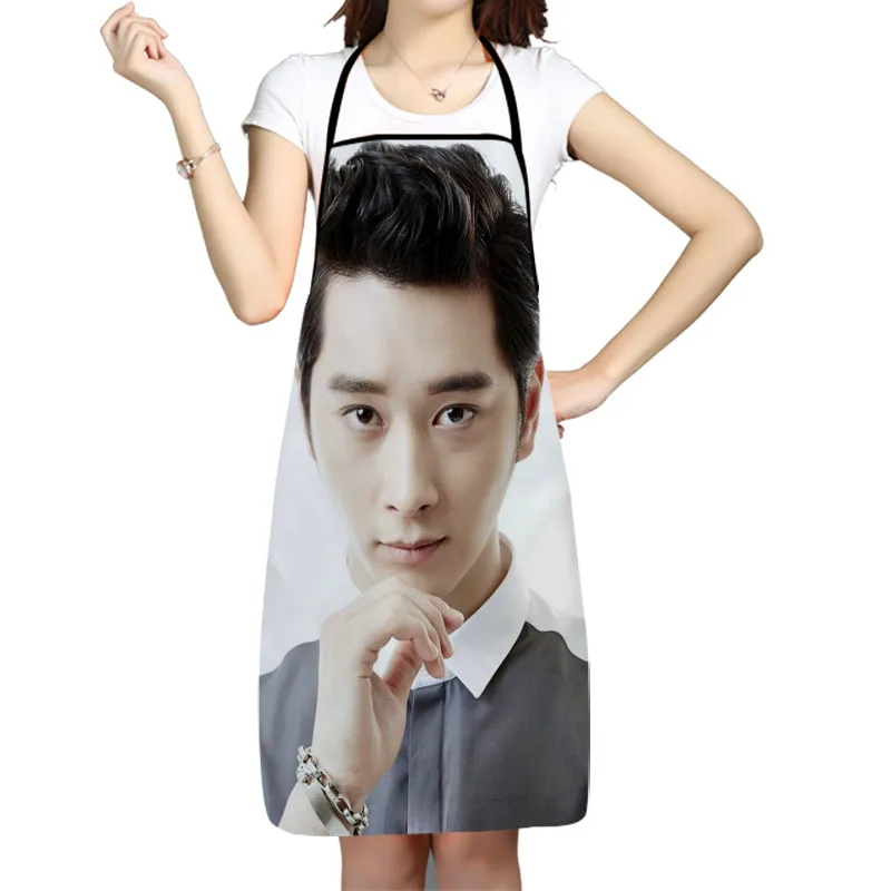 

Hwang Chansung Pattern Oxford Fabric Apron For Men Women Bibs Home Cooking Baking Cleaning Aprons Kitchen Accessory
