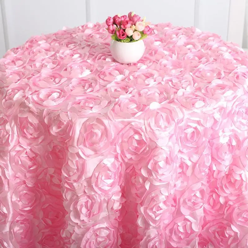

1Pc Home Creative Three-Dimensional Rose Flower Shaped Tablecloth Modern Exquisite Wedding Party Decoration Tablecloth